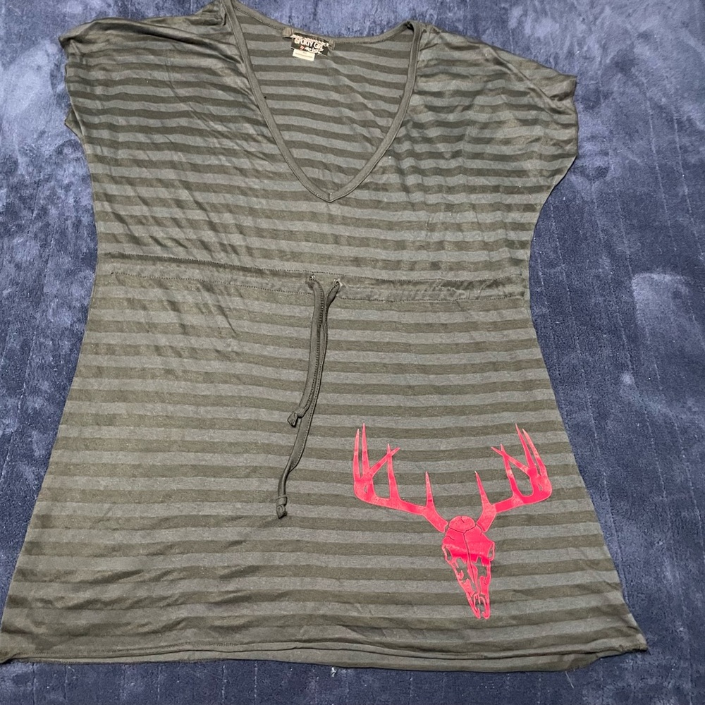 New! M/L Black Sporty Girl Deer Hunting Cover Up Dress